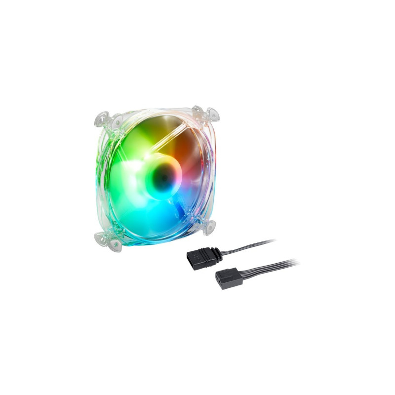 Sharkoon SHARK Disc PWM RGB Fan, Gehäuselüfter(transparent)