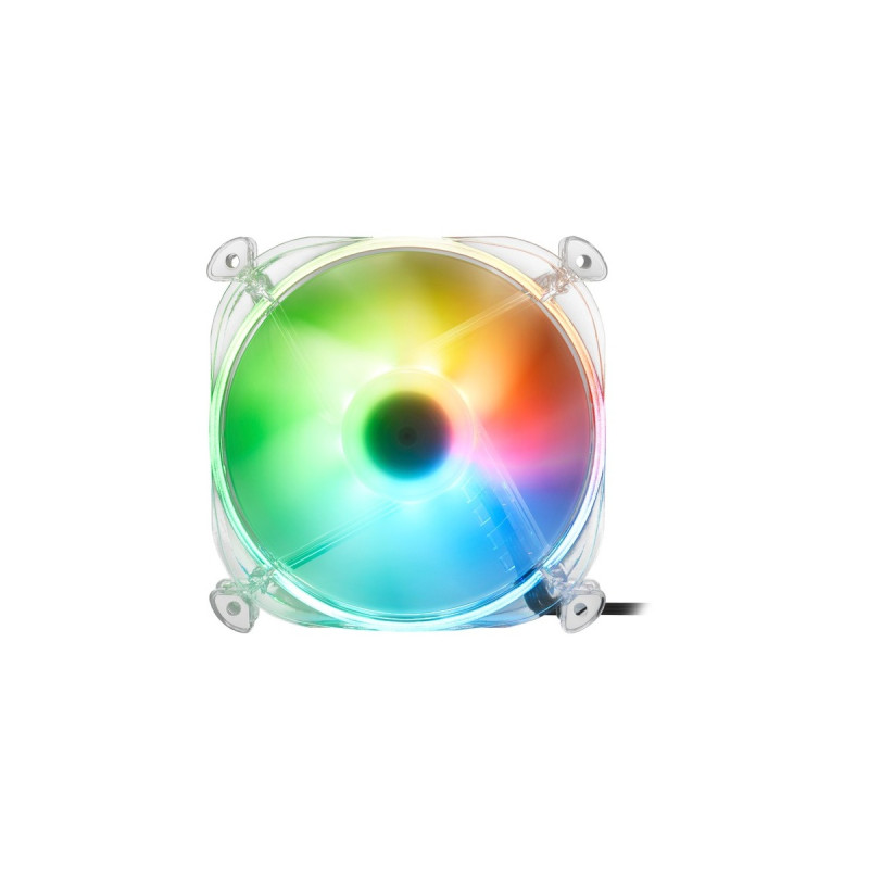 Sharkoon SHARK Disc PWM RGB Fan, Gehäuselüfter(transparent)