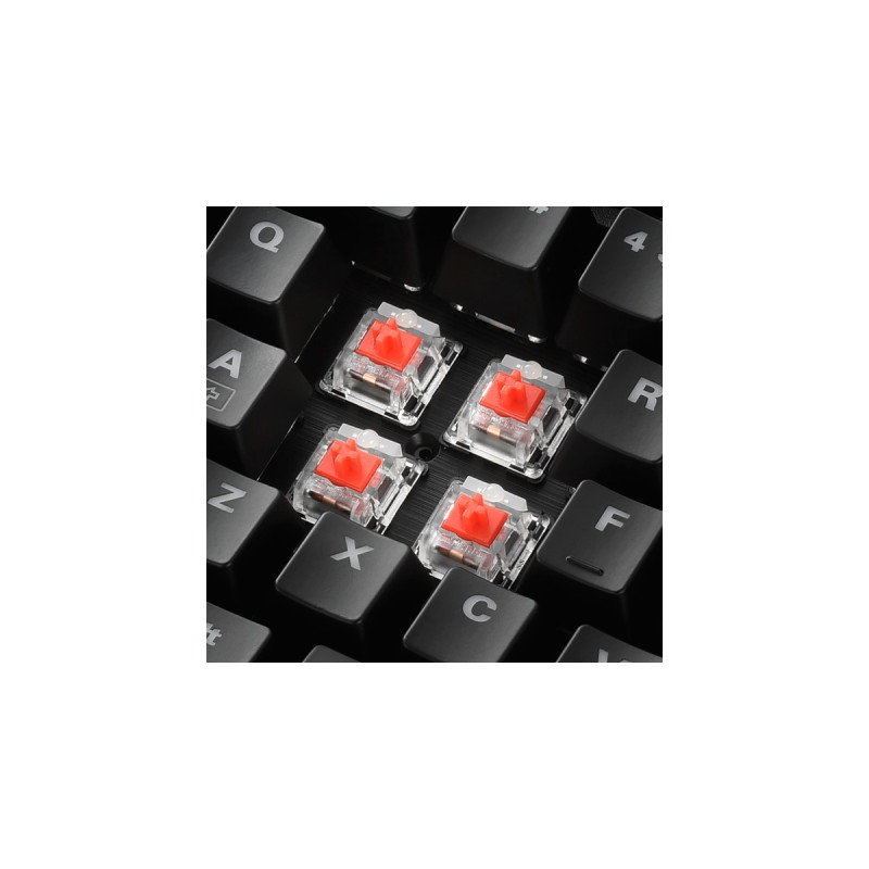 Sharkoon SKILLER SGK30, Gaming-Tastatur(schwarz, US-Layout, Huano Red, Outlet)