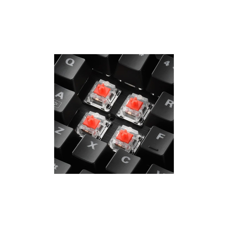 Sharkoon SKILLER SGK30, Gaming-Tastatur(schwarz, US-Layout, Huano Red, Outlet)