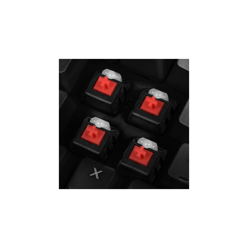 Sharkoon SKILLER SGK3, Gaming-Tastatur(schwarz, US-Layout, Kailh Red)