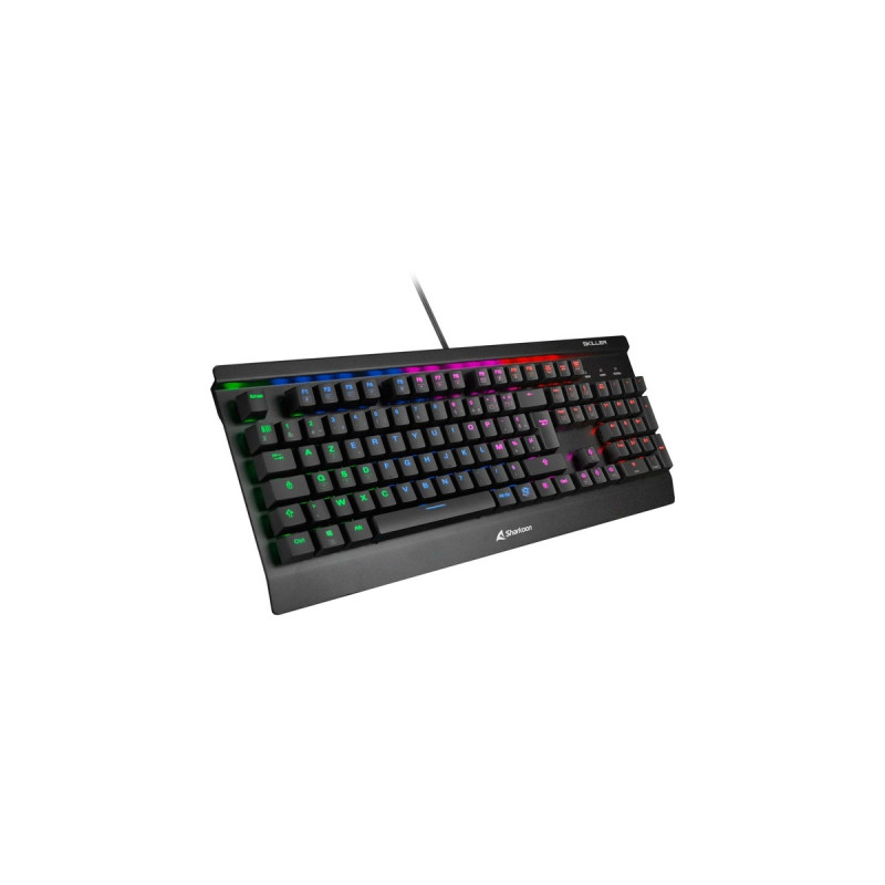 Sharkoon SKILLER SGK3, Gaming-Tastatur(schwarz, FR-Layout, Kailh Blue)