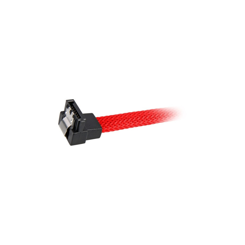 Sharkoon Sata III Kabel 90° sleeve(rot, 45 cm)