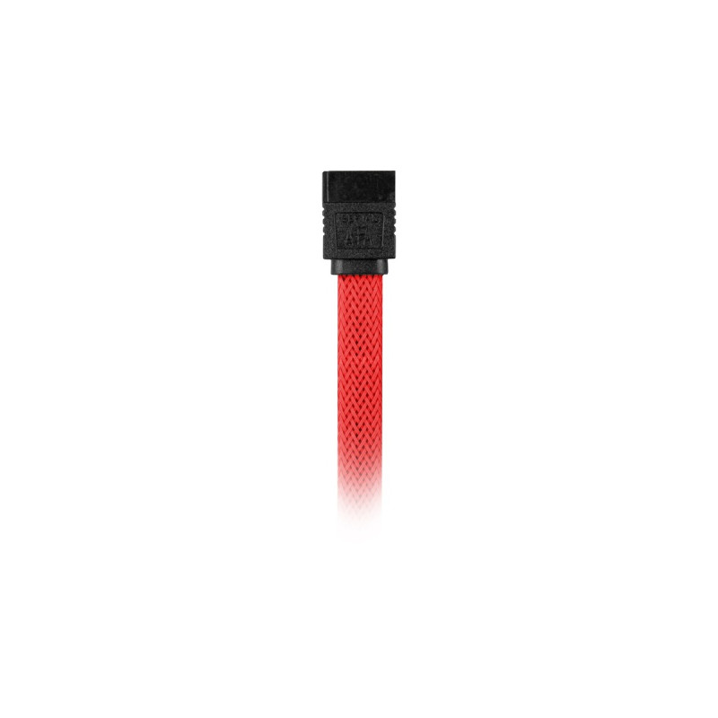 Sharkoon Sata III Kabel 90° sleeve(rot, 45 cm)