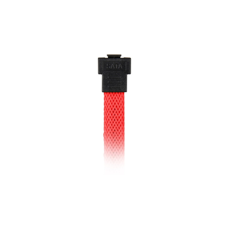 Sharkoon Sata III Kabel 90° sleeve(rot, 60 cm)