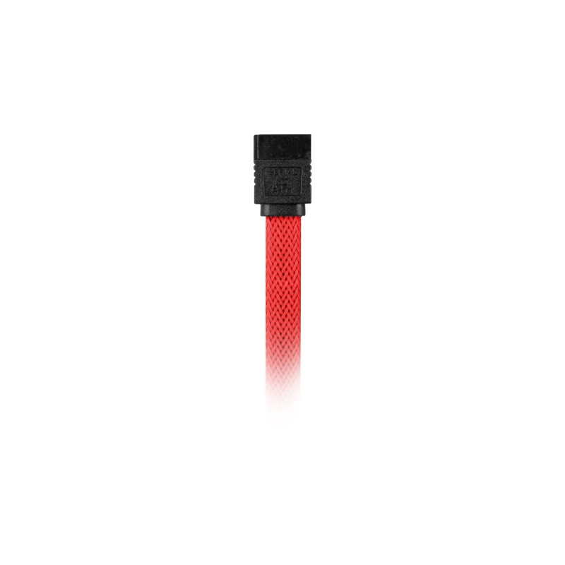 Sharkoon Sata III Kabel 90° sleeve(rot, 60 cm)
