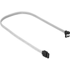 Sharkoon Sata III Kabel 90° sleeve(weiß, 60 cm)