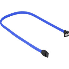 Sharkoon Sata III Kabel 90° sleeve(blau, 60 cm)