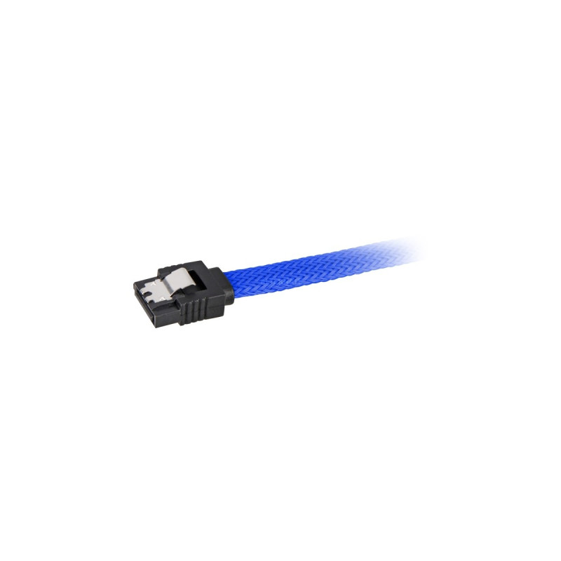 Sharkoon Sata III Kabel 90° sleeve(blau, 60 cm)
