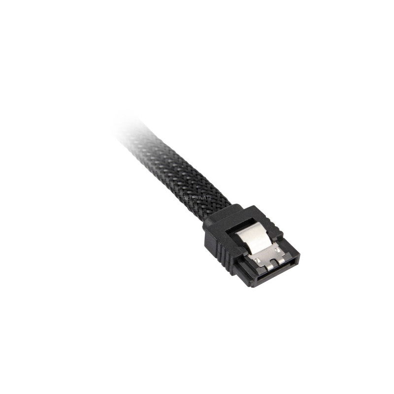 Sharkoon Sata III Kabel 90° sleeve(schwarz, 75 cm)