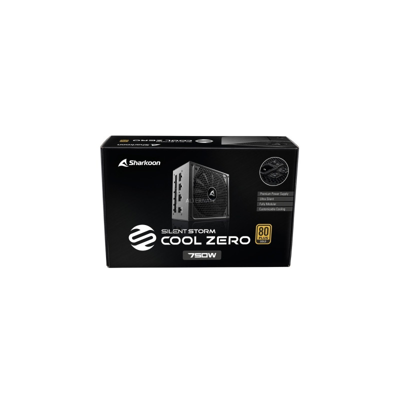 Sharkoon SilentStorm Cool Zero 750W, PC-Netzteil(schwarz, 4x PCIe, Kabel-Management, 750 Watt)