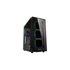 Sharkoon TG6 RGB, Tower-Gehäuse(schwarz, Front und Seitenteil aus gehärtetem Glas)