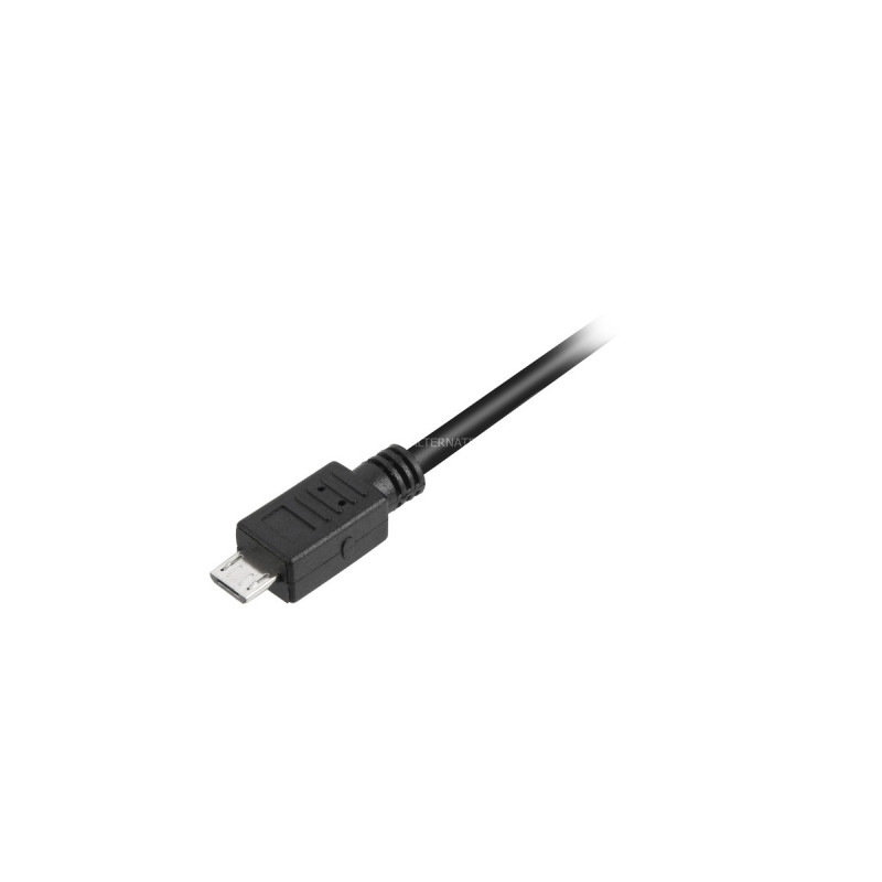 Micro-USB Stecker(schwarz, 0,5 Meter, doppelt geschirmt)