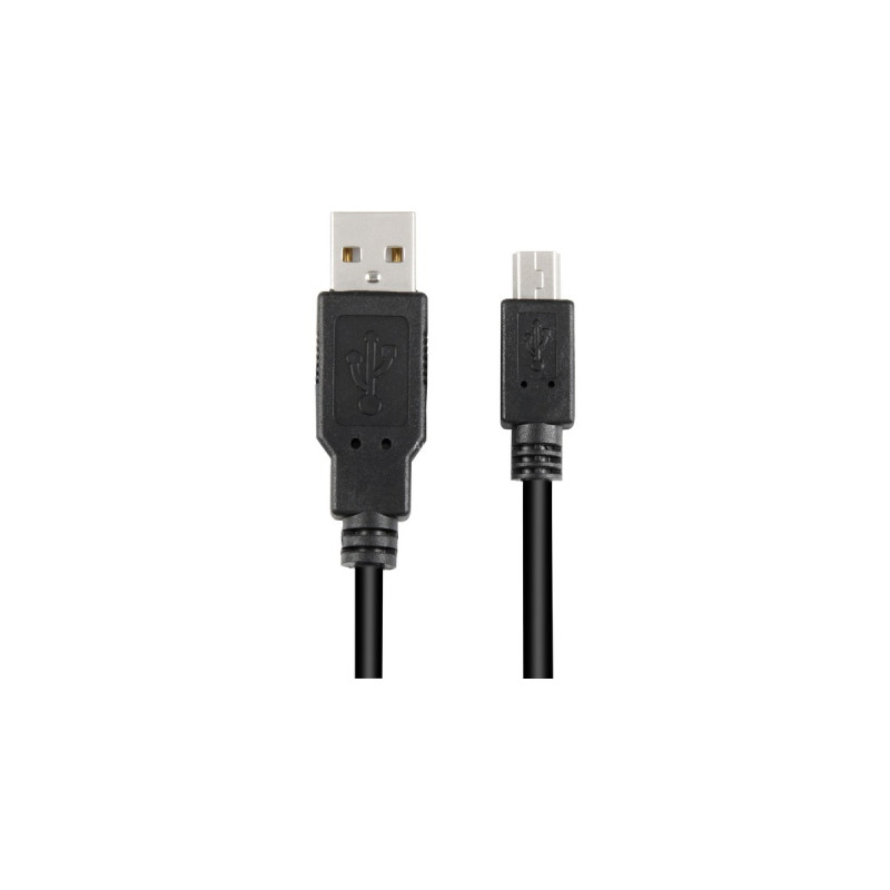 Mini-USB Stecker(schwarz, 2,0 Meter, doppelt geschirmt)