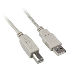 USB-B Stecker(grau, 0,5 Meter)