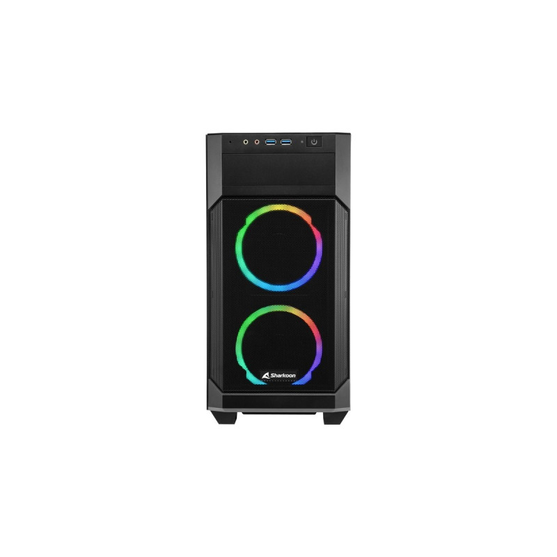 Sharkoon V1000 RGB, Tower-Gehäuse(schwarz, Seitenteil aus gehärtetem Glas)