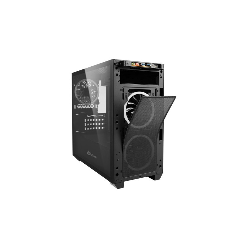 Sharkoon V1000 RGB, Tower-Gehäuse(schwarz, Seitenteil aus gehärtetem Glas)
