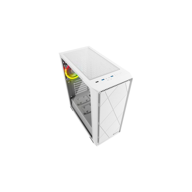 Sharkoon VS8 RGB, Tower-Gehäuse(weiß, Tempered Glass)