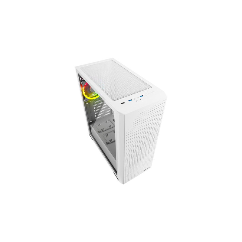 Sharkoon VS9 RGB, Tower-Gehäuse(weiß, Tempered Glass)