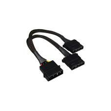 2x 4Pin 5,25", Y-Kabel(schwarz, 15cm)