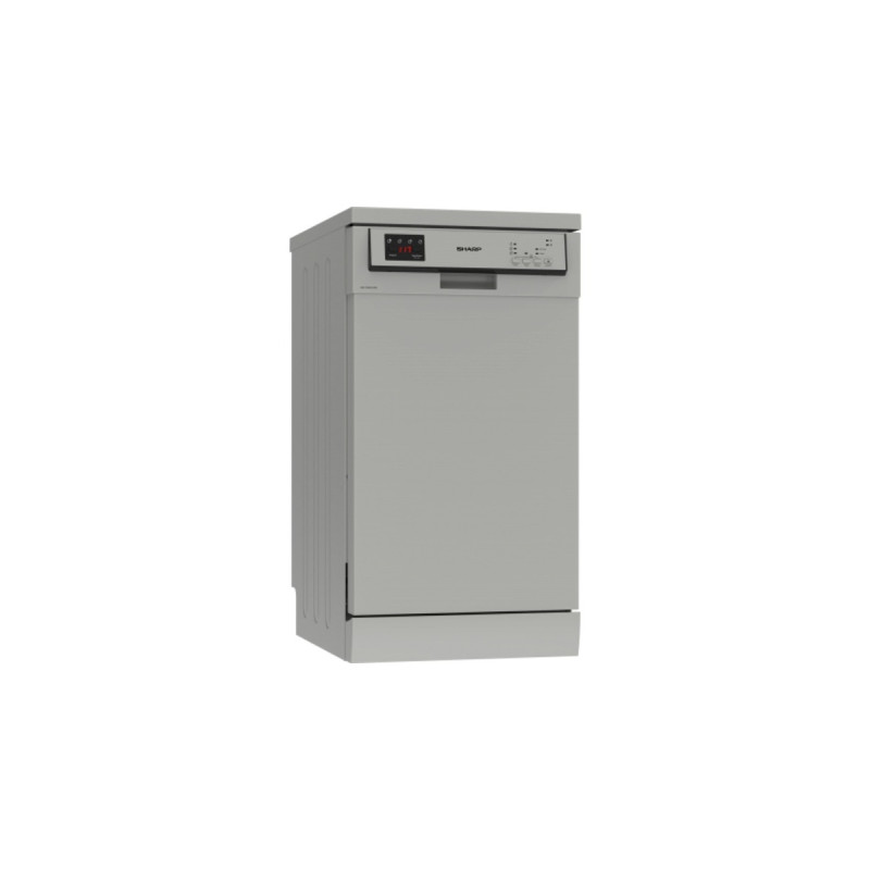 Sharp QW-HS12F47ES-DE, Spülmaschine(dunkelsilber)