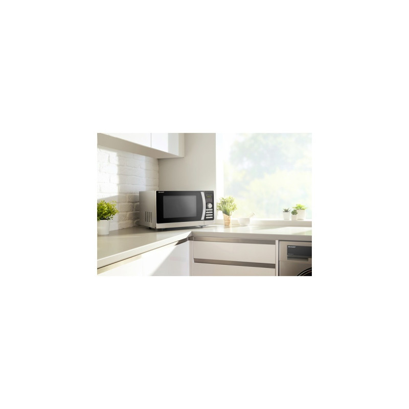 Sharp R843INW, Mikrowelle(silber/schwarz)