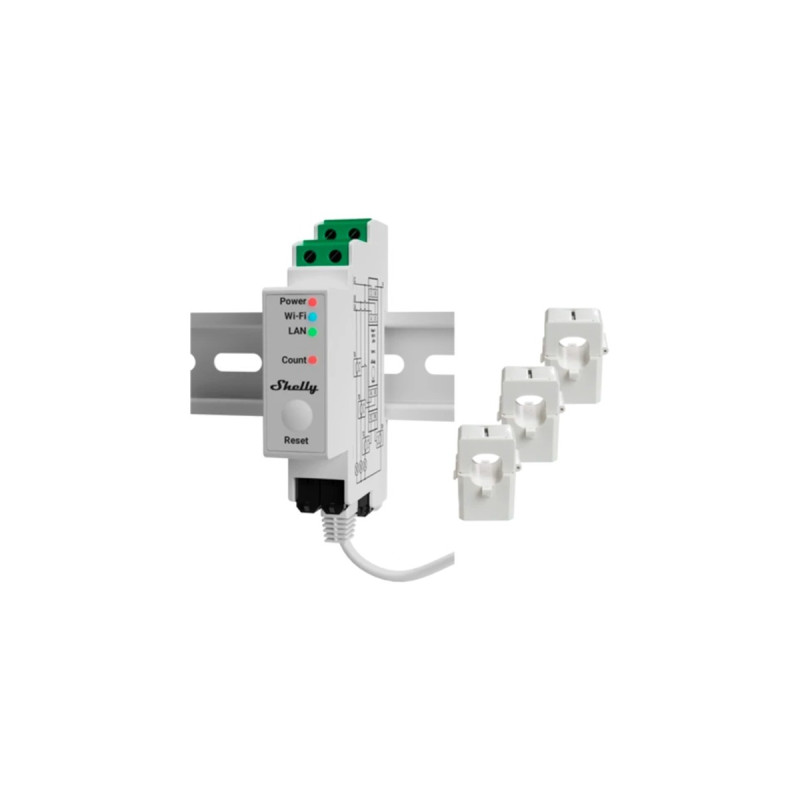 Shelly PRO 3EM 400А, Messgerät(weiß, 0% MWST)