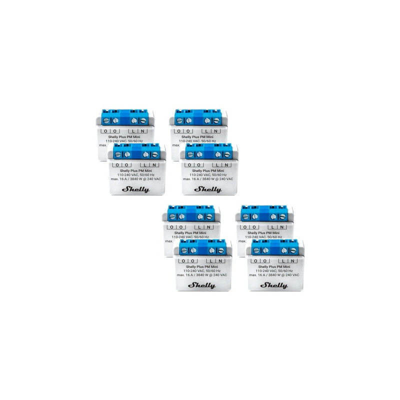 Shelly Plus 1 PM Mini Gen3 Sparpack, Relais(rot, 8er Pack)