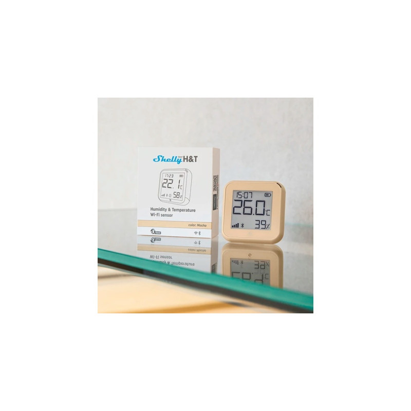 Shelly Plus H&T Gen3, Melder(mocca)