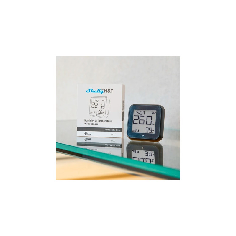 Shelly Plus H&T Gen3, Melder(schwarz (matt), 3er Pack)