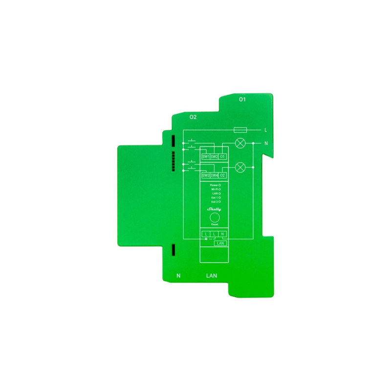 Shelly Pro Dimmer 2PM, Relais(grün)