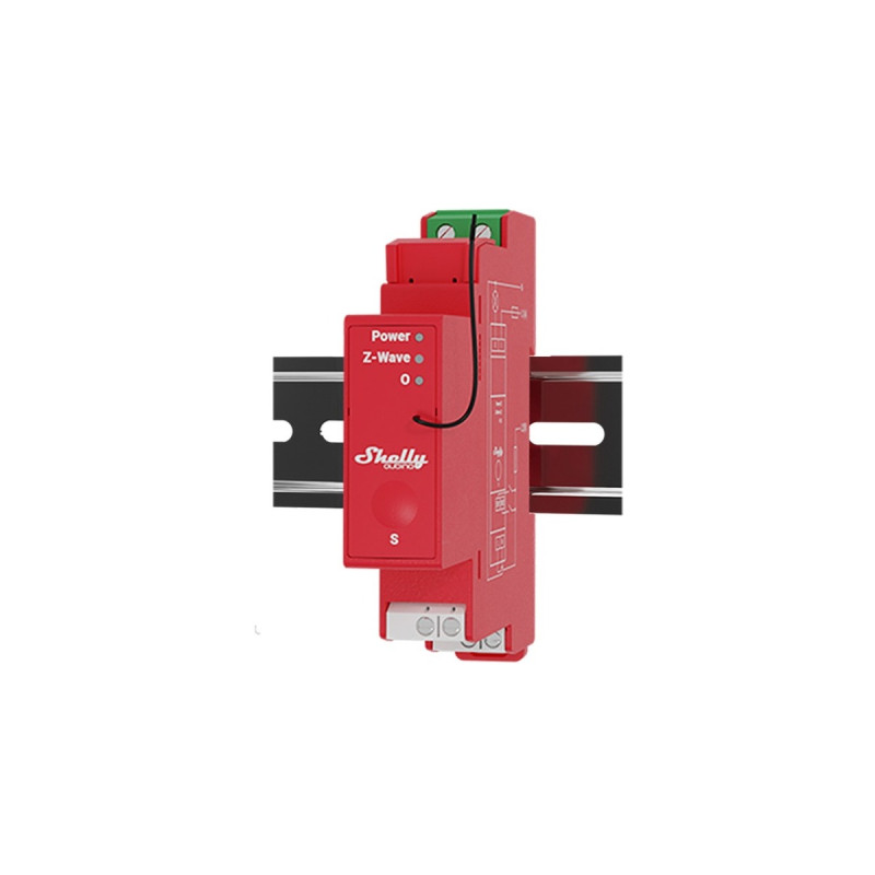 Shelly Qubino Pro 1PMZ-WAVE, Relais(rot)