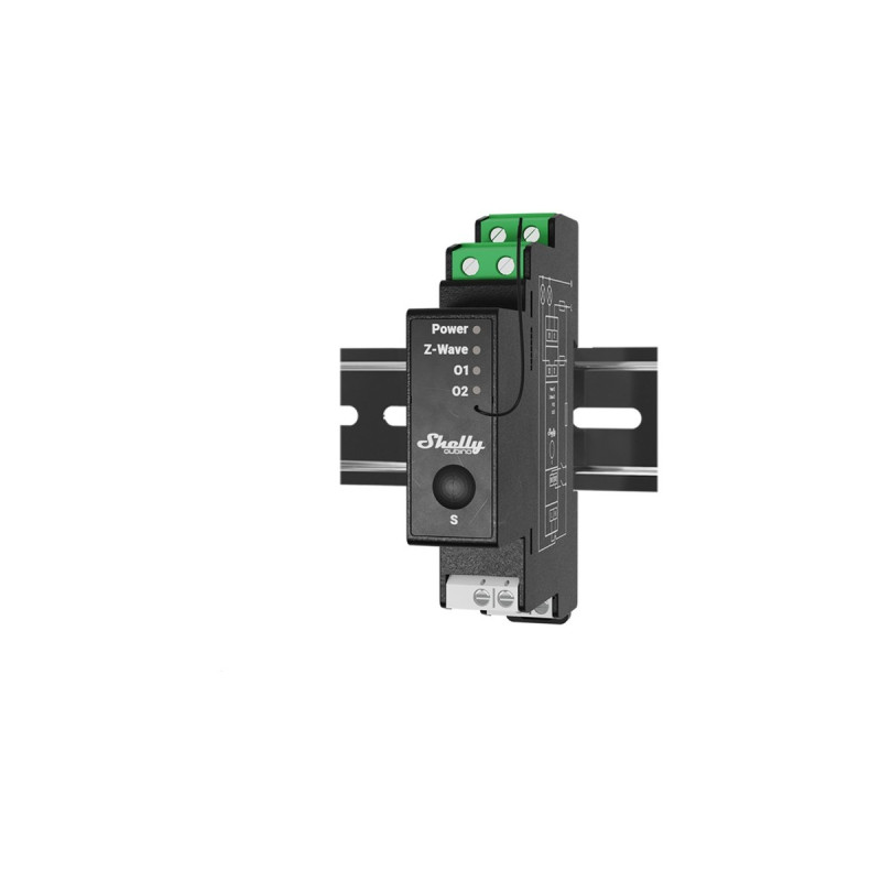 Shelly Qubino Wave Pro 2PM, Relais(schwarz)