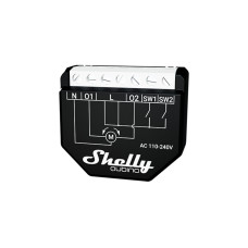 Shelly Qubino Wave Shutter, Relais(schwarz/weiß, 2 Kanäle)