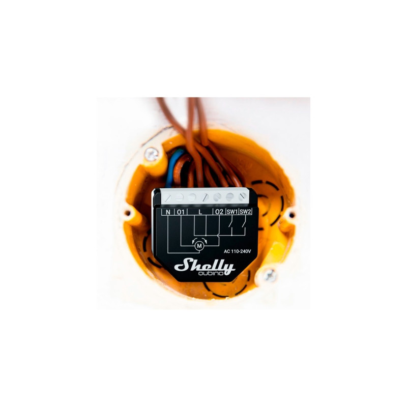 Shelly Qubino Wave Shutter, Relais(schwarz/weiß, 4er Pack, 2 Kanäle)