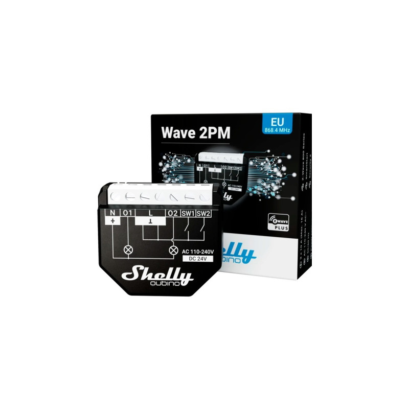 Shelly Wave 2PM, Relais(schwarz)