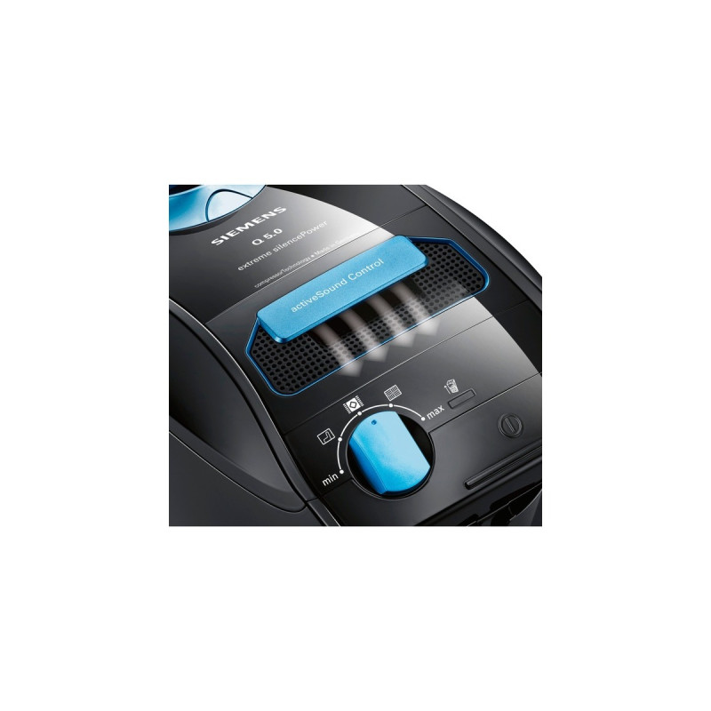 Siemens Bodenstaubsauger VSQ5X1230 Q5.0 extreme silencePower 850W(schwarz/blau)