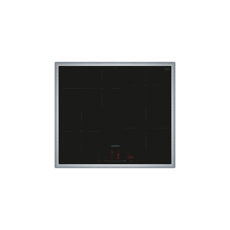 Siemens EH645HFB1E iQ300, Autarkes Kochfeld(schwarz/edelstahl, 60 cm, Home Connect)
