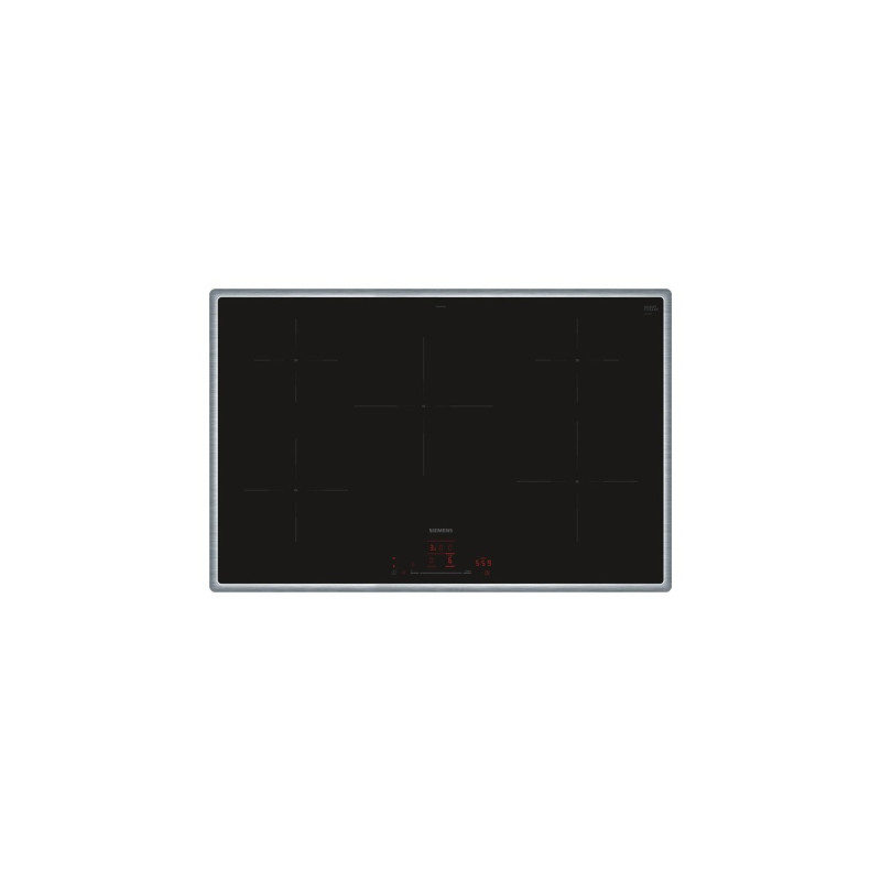 Siemens EH845HVB1E iQ100, Autarkes Kochfeld(schwarz/edelstahl, 80 cm, Home Connect)