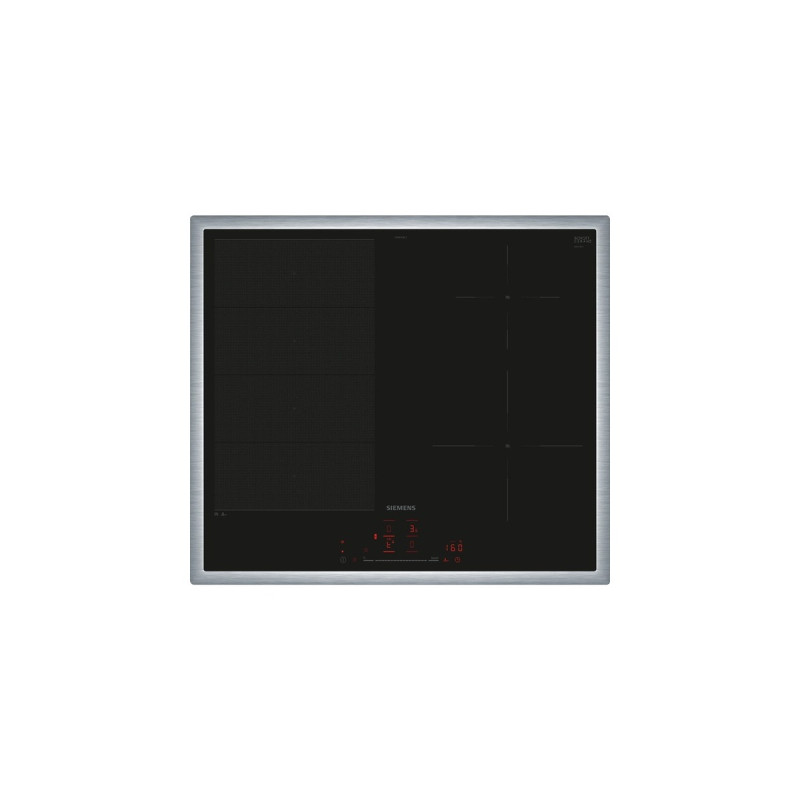Siemens EX645HEC1E iQ700, Autarkes Kochfeld(schwarz/edelstahl, 60 cm, Home Connect)