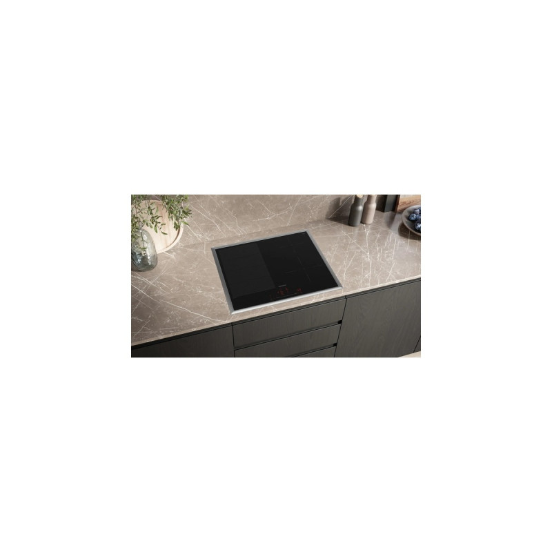 Siemens EX645HEC1E iQ700, Autarkes Kochfeld(schwarz/edelstahl, 60 cm, Home Connect)