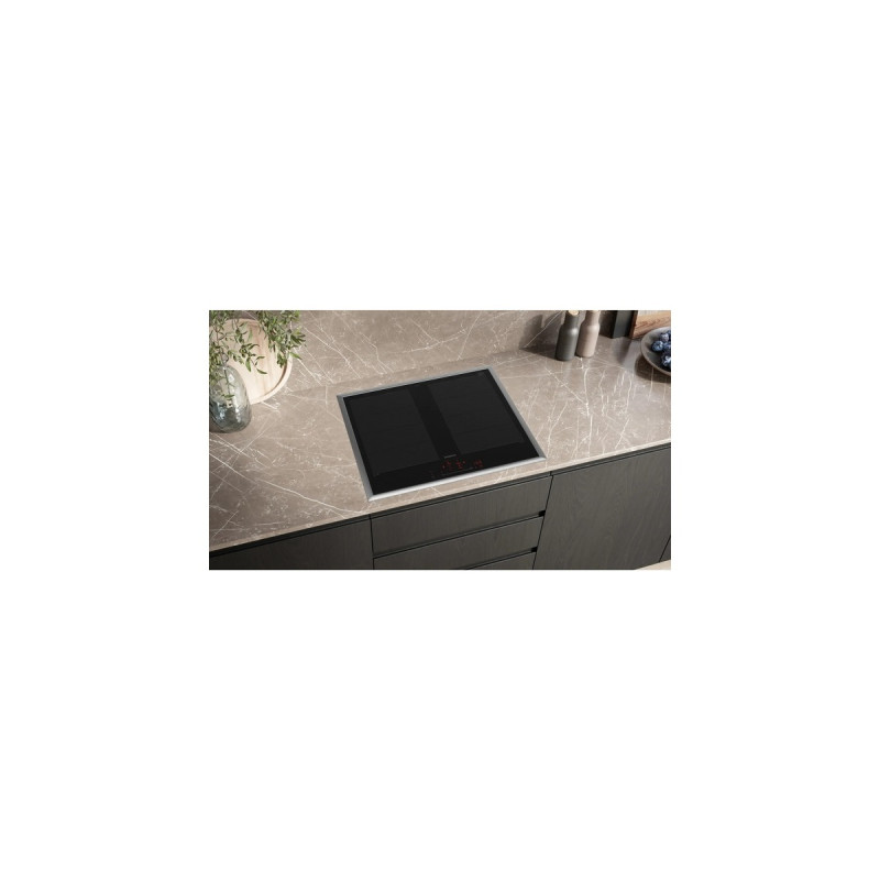 Siemens EX645HXC1E iQ700, Autarkes Kochfeld(schwarz/edelstahl, 60 cm, Home Connect)