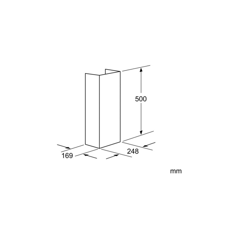 Siemens Kaminverlängerung LZ12240(edelstahl, 500 mm)