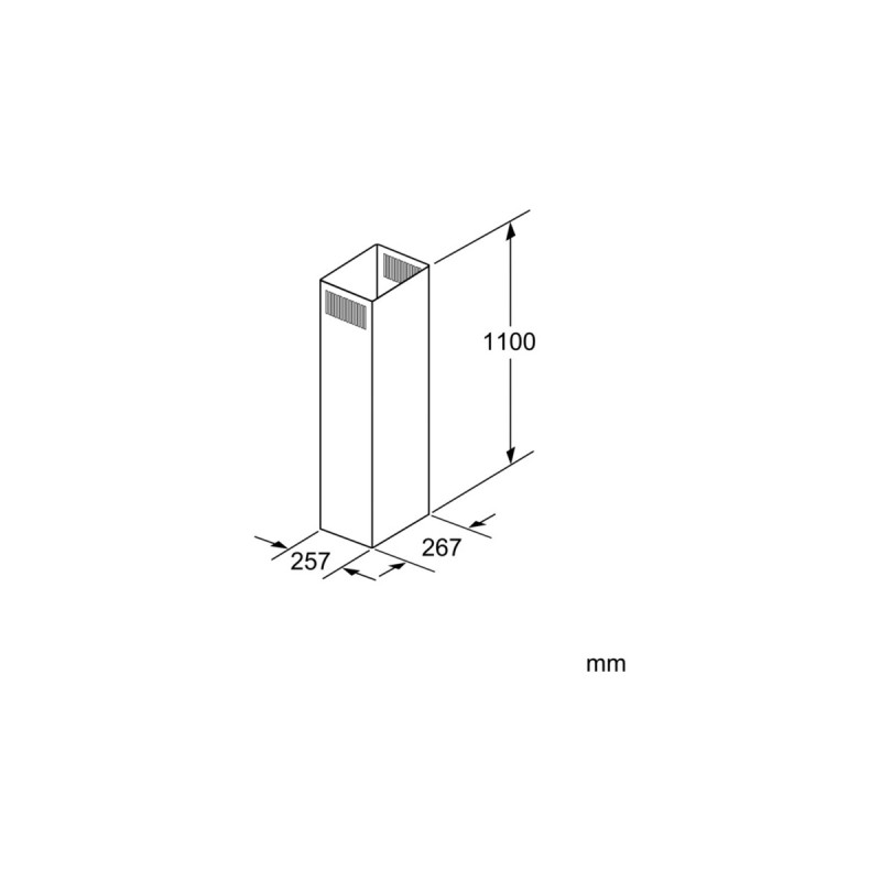 Siemens Kaminverlängerung LZ12275(silber, Teleskopverlängerung für Inselesse)