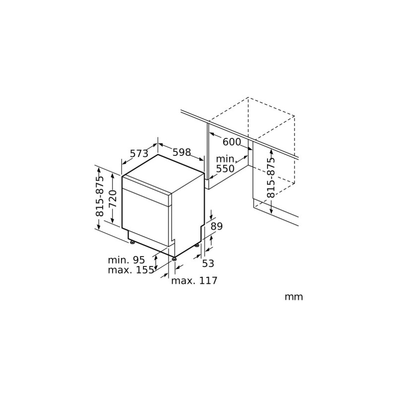 Siemens SN45ZS03AE iQ500, Spülmaschine(edelstahl/schwarz, Home Connect)
