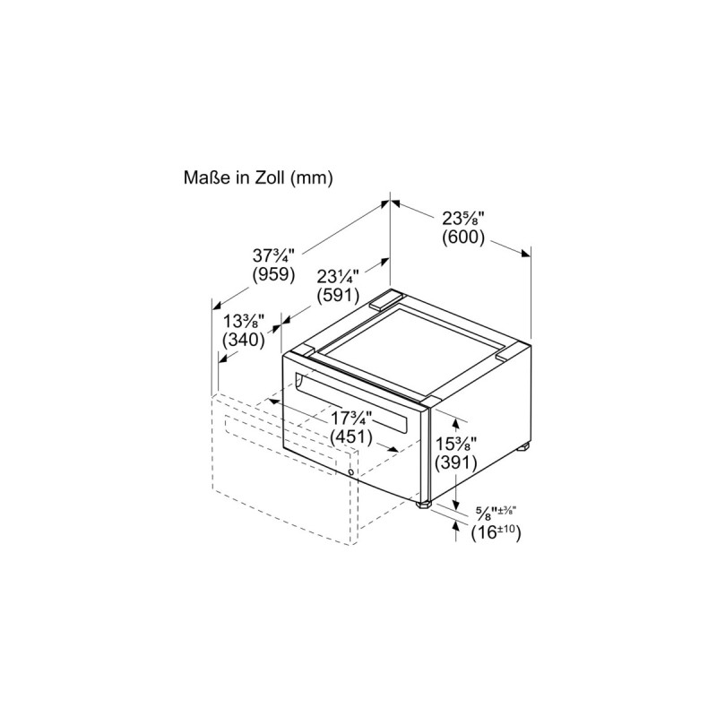 Siemens Universalpodest WZWP20W, Untergestell(weiß)