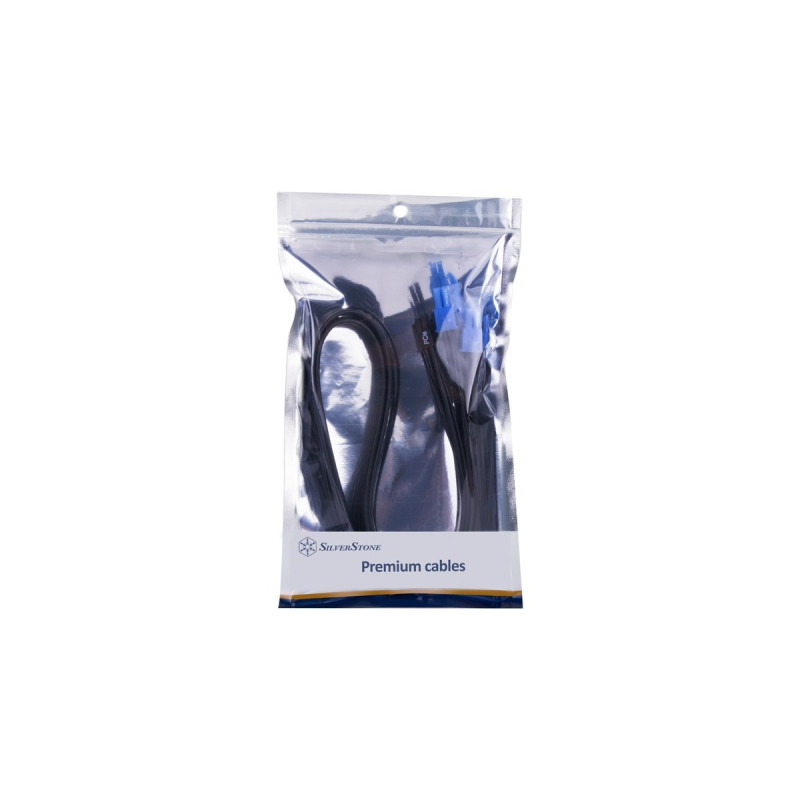 SilverStone 12VHPWR PCIe Adapter Kabel SST-PP14-PCIE(schwarz, 0,55 Meter)