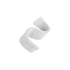 SilverStone Netzteil-Verlängerungskabel SST-PP07E-MBW-V2, 24pin ATX(weiß, 30cm)