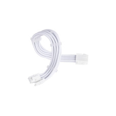 SilverStone Netzteil-Verlängerungskabel SST-PP07E-PCI8W-V2, PCIe 8pin (6+2)(weiß, 30cm)