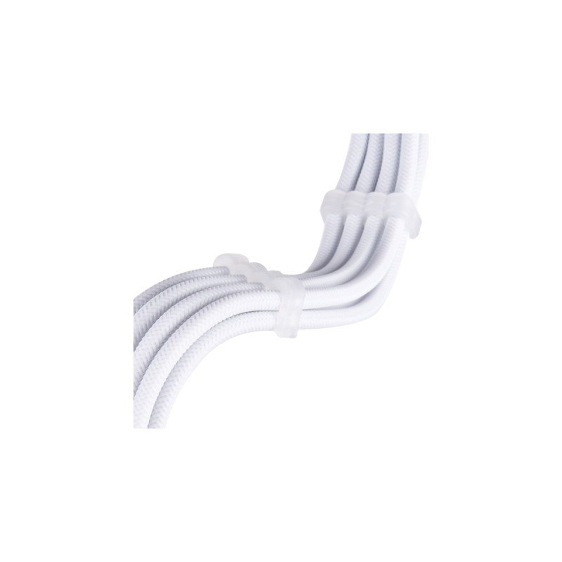 SilverStone Netzteil-Verlängerungskabel SST-PP07E-PCI8W-V2, PCIe 8pin (6+2)(weiß, 30cm)